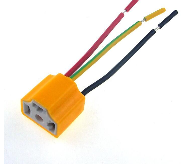 H4 Auto Lkw Weibliche Keramik Scheinwerfer Verl/ängerung Stecker Licht Lampe Draht Buchse Adapter 12 V Orange