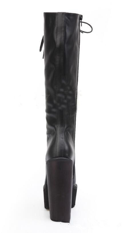 Damen Stiefeletten Plateau Boots Spitze Blockabsatz 70s Look Damen Stiefeletten Plateau Boots Spitze Blockabsatz 70s Look