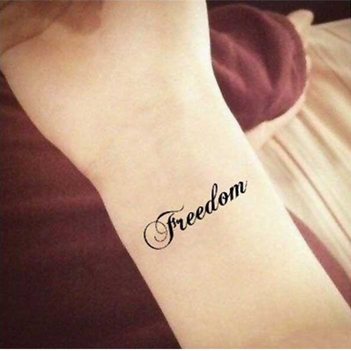 Grosshandel Brief Freiheit Muster Design Wassertransfer Flash Tattoo Body Art Sexy Fake Tattoo Wasserdicht Fur Frauen Und Manner Von Everyonemore 0 18 Auf De Dhgate Com Dhgate