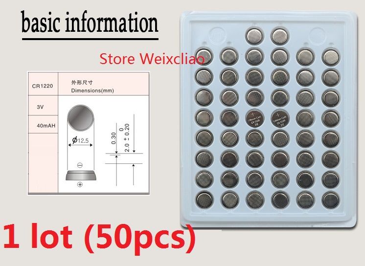1 Cr1220 3v Lithium Li Ion Button Cell Battery Cr 1220 3 Volt Li Ion Coin Batteries Tray Package Cr2032 Battery Battery Tender From Weixcliao 20 72 Dhgate Com
