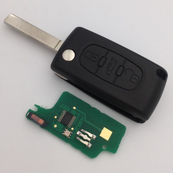 ENERGY01 VA2 CE0523-3 botones carcasa llave compatible con Peugeot 407 307 308 607 CE0523 VA2 hoja sin rayas Ranura de la batería en la tarjeta electronica Satisfacción o reembolsado