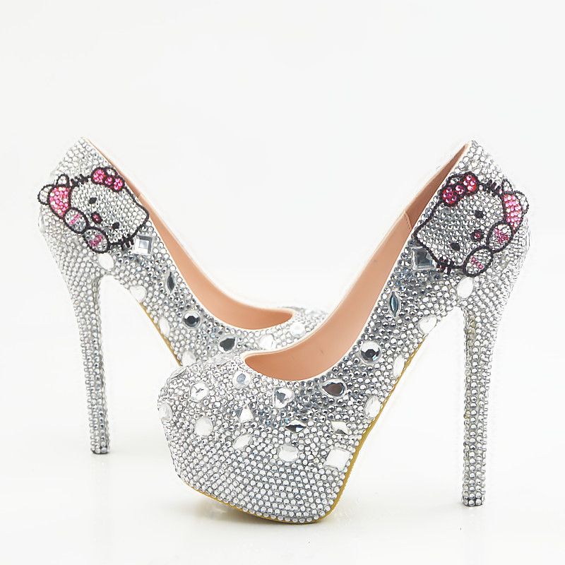 silver beaded heels