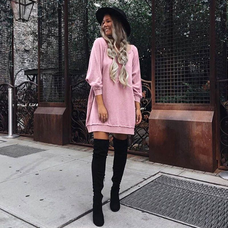 black sweater dress women