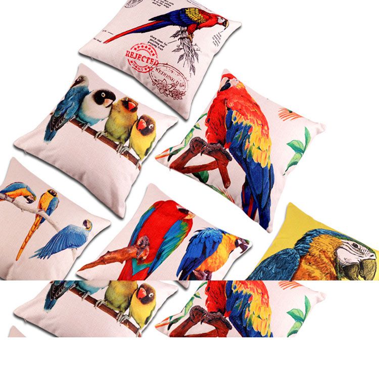Cotton Linen Square Decorative Throw Pillow Case Cushion Cover