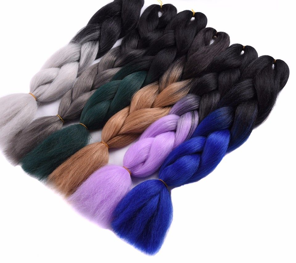 Xpressions Kanekalon Braiding Hair Blue Ombre Braiding Hair 24 Inch