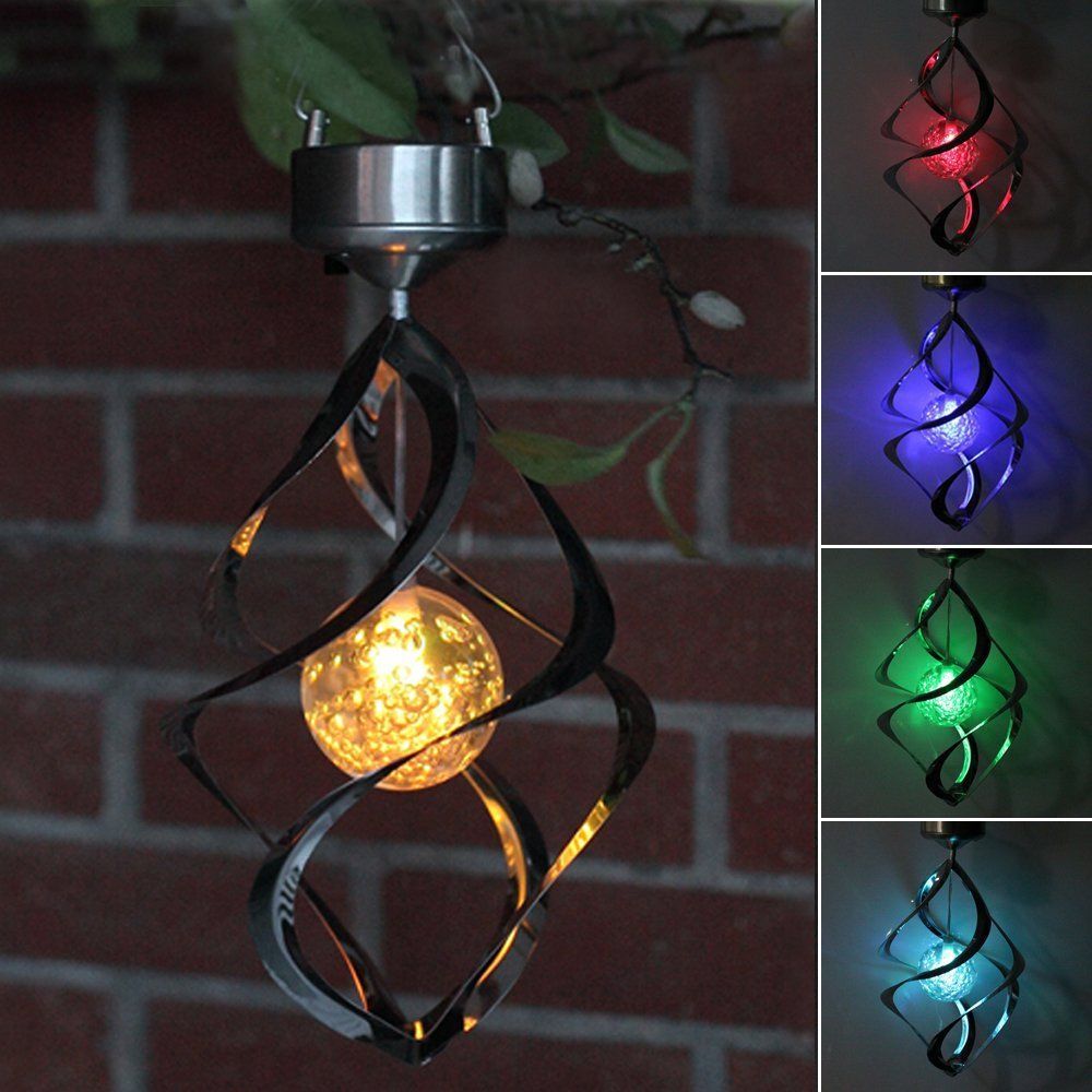 Solar LED Light Wind Chime Courtyard Outdoor Wind Light Hanging Wind Spinners