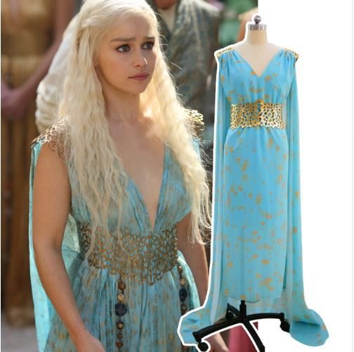 Juego de tronos Canción de hielo y fuego Vestido Daenerys Targaryen Disfraz de Halloween Evento Fiesta Juego de tronos Canción de hielo y fuego Vestido Daenerys Targaryen Disfraz de Halloween Evento Fiesta
