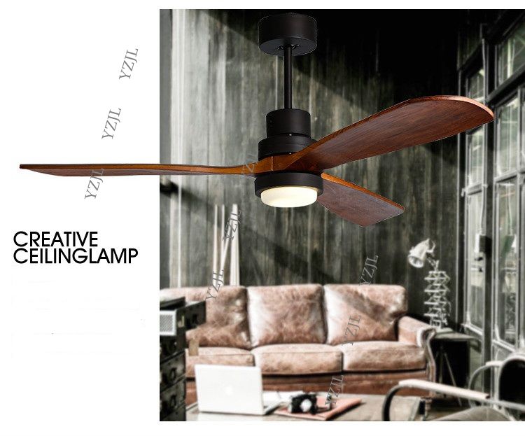2019 American Loft Chandelier Fan Lights Creative Minimalist Restaurant Fan Light Scandinavian Retro Industrial Living Room Fan Light Chandelier From