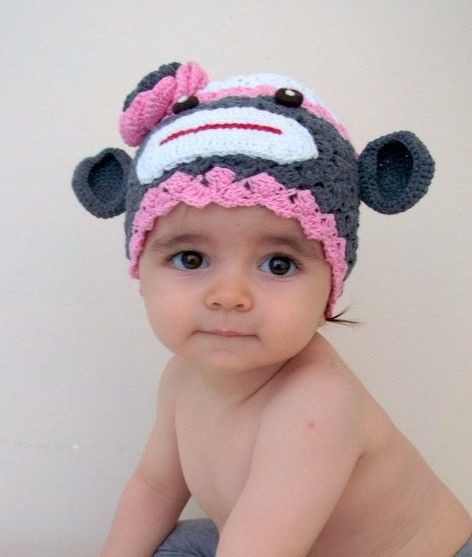 monkey cap for baby girl