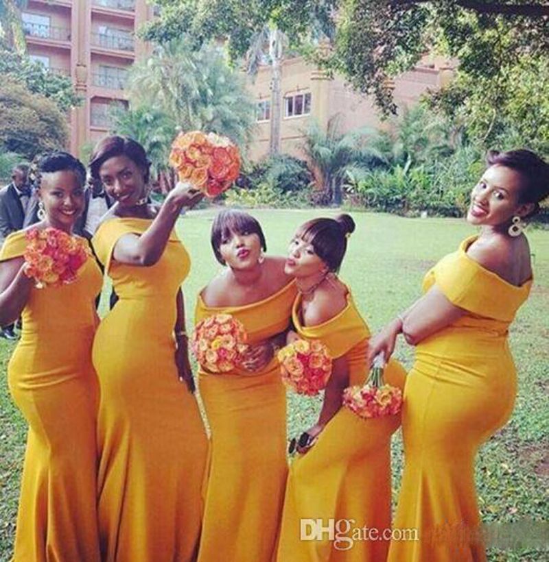 daffodil yellow bridesmaid dresses