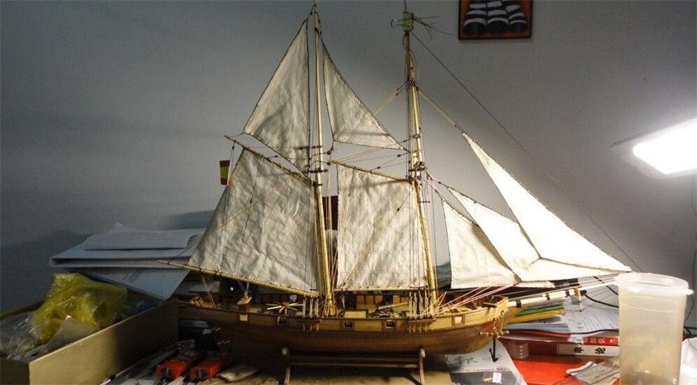 Scale 1 100 Classics Antique Wooden Sail Boat Model Kits Antique Wooden Sail Boat Model Kits