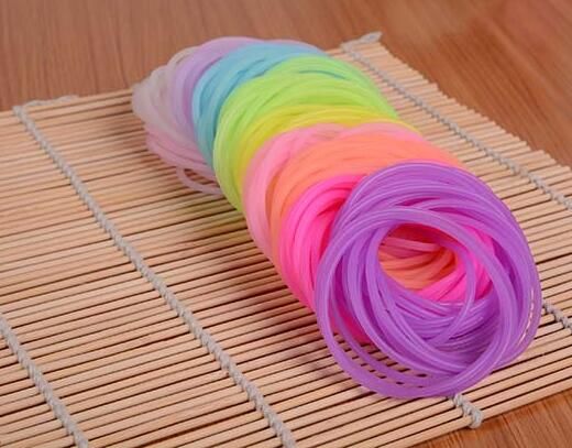 Night Glow Hair Ties Or Bracelet Silicone Elastic For Kid Girls