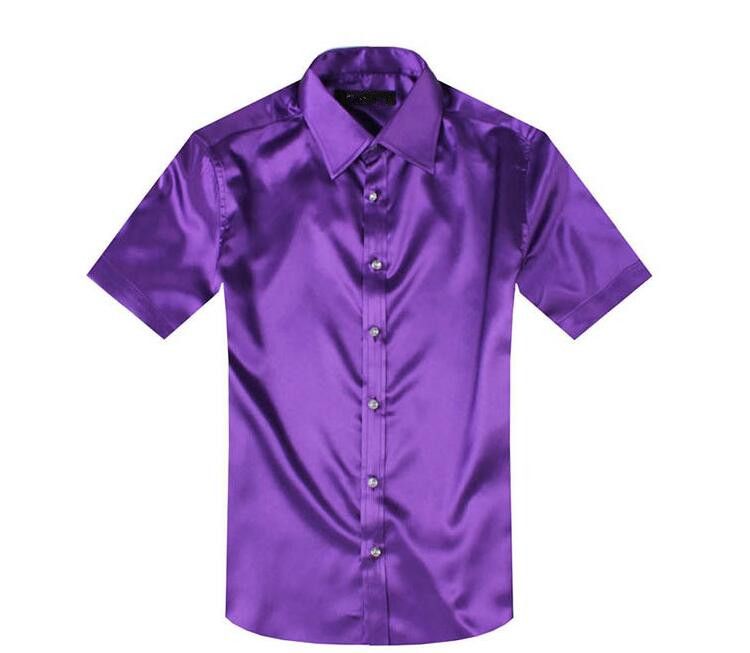 Buy Dropship Products Of Short Sleeved Mens Shirt Simulation Silk Satin ...