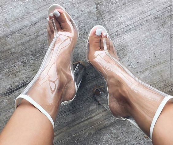 white perspex shoes