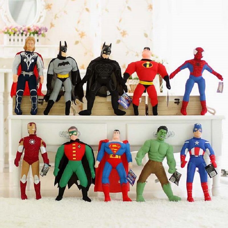 batman and spiderman figures