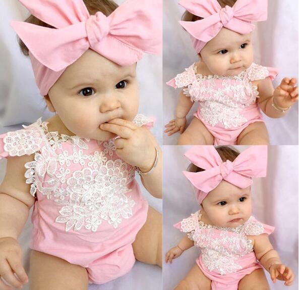 2019 Can Choose Size2017 New Styles Baby Girl Clothing Sets Lace Style Baby Girl Clothes Sets Romper Headband From Taolebi 26 14 Dhgate Com