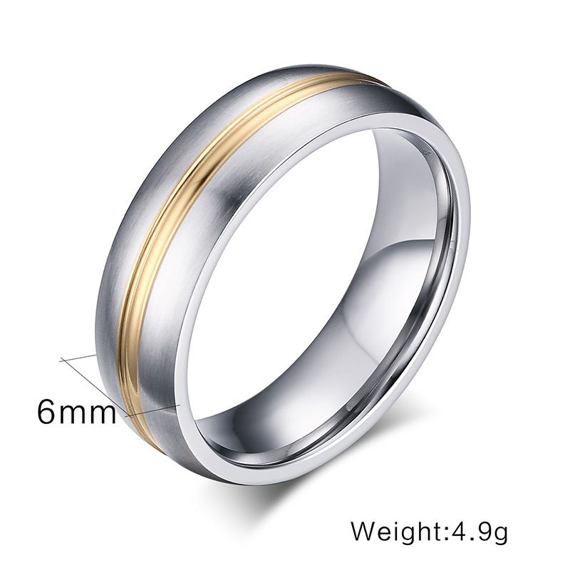 Wholesale Mens Wedding Bands Fashion Rings Silver Alternate With Gold Mens Rings 6mm Wide Titanium Stainless Steel Rings Us Size 5 13 Princess Cut Diamond Rings 2 Carat Diamond Ring From Elva Lau 1 34 Dhgate Com
