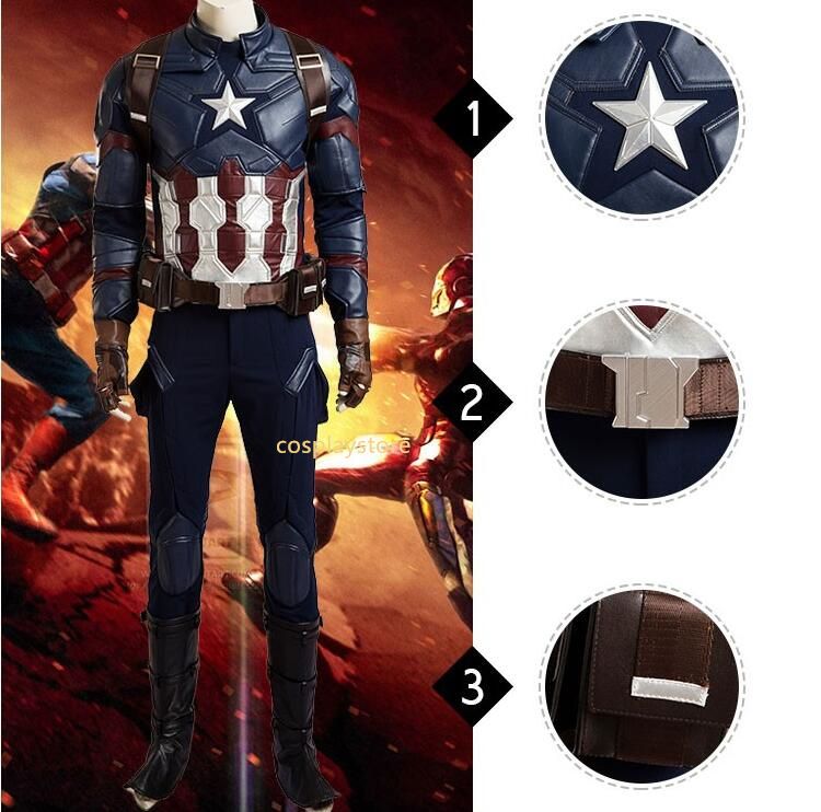 sociedad Vigilancia Melbourne Capitán América Civil War Cosplay Disfraz Capitán América Disfraz Adulto  Hombres Disfraz De Halloween Para Hombres De 360,47 € | DHgate