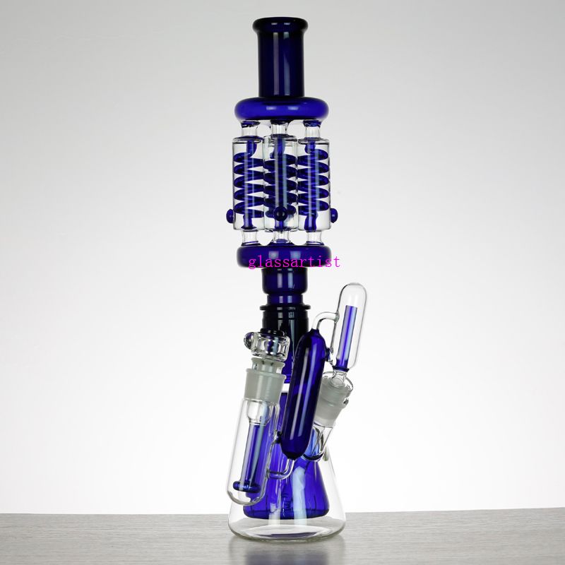 Glass Bong,Freezable Coil System Water Pipe,High Quality Glass Bongs