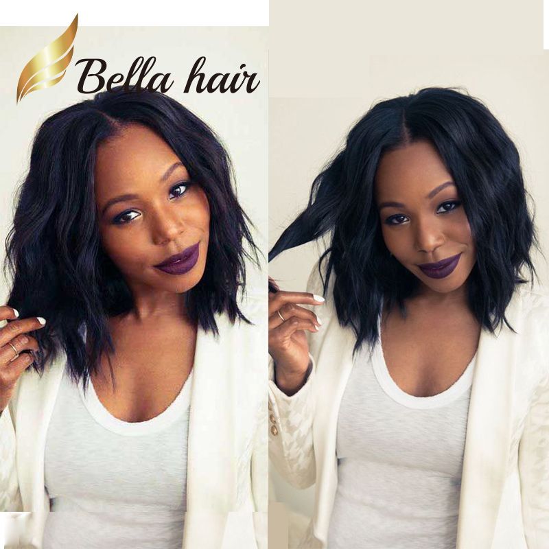Popular Wigs Bob Style Silky Straight Natural Black Full Lace Wig