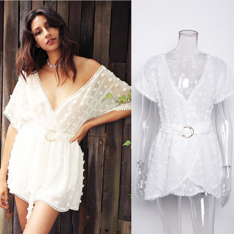 white chiffon jumpsuit