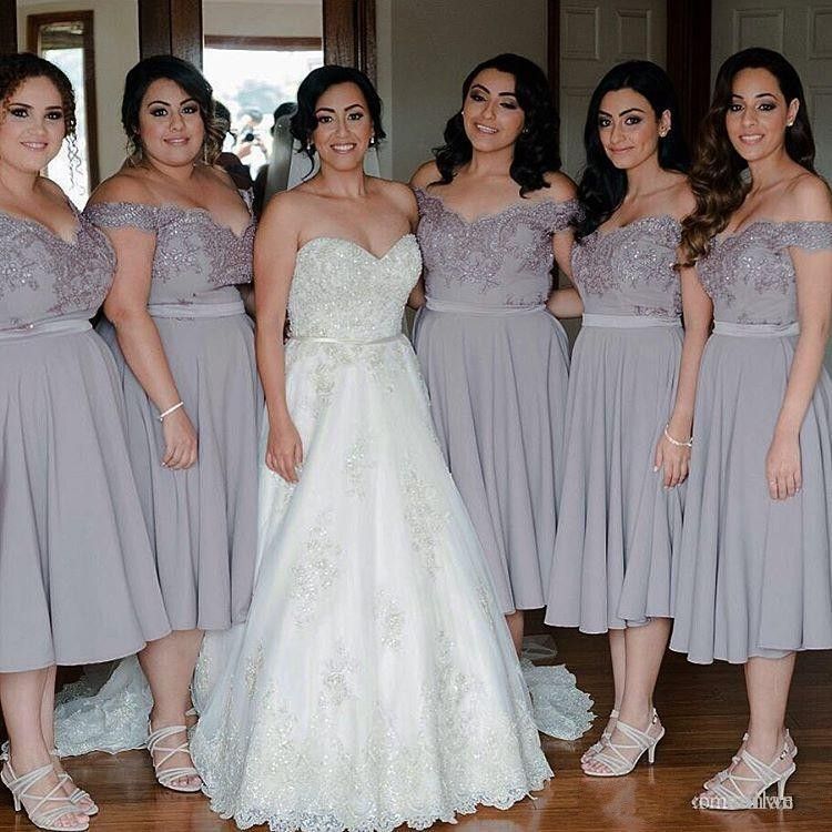 plus size gray bridesmaid dresses