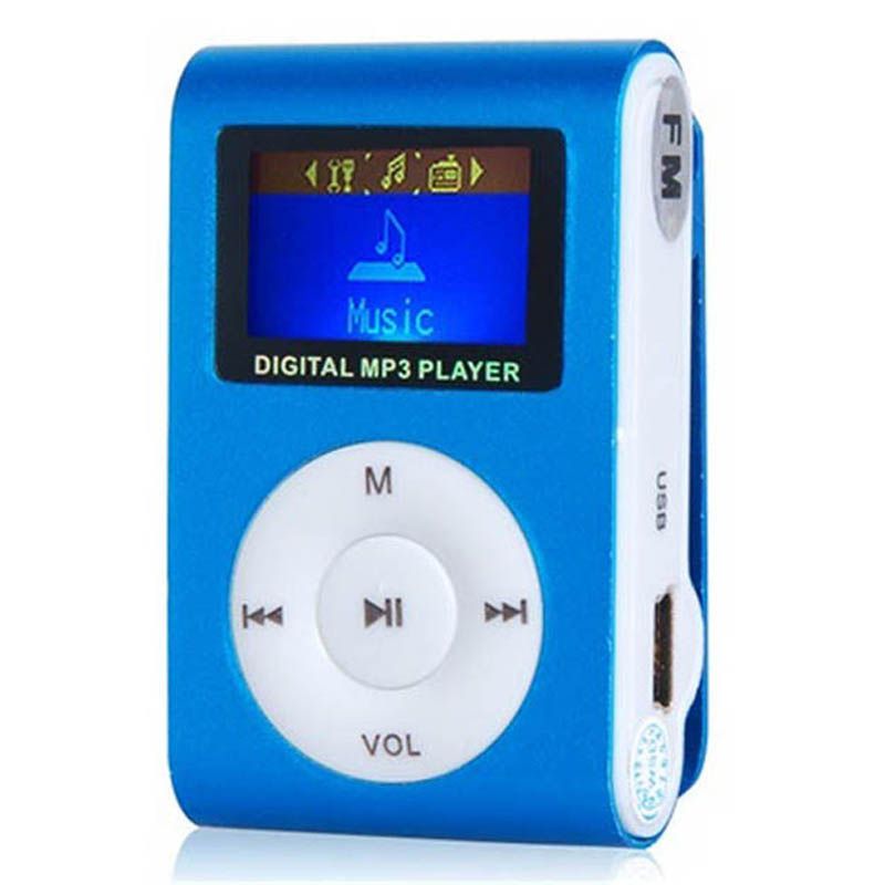 Mini Clip Mp3 Player With LCD Screen & FM Radio Earphones Retail Box ...
