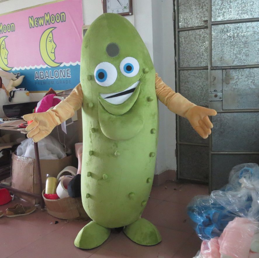 Sm0516 100 Real Photos Of The Green Cucumber Mascot Costume For Adult