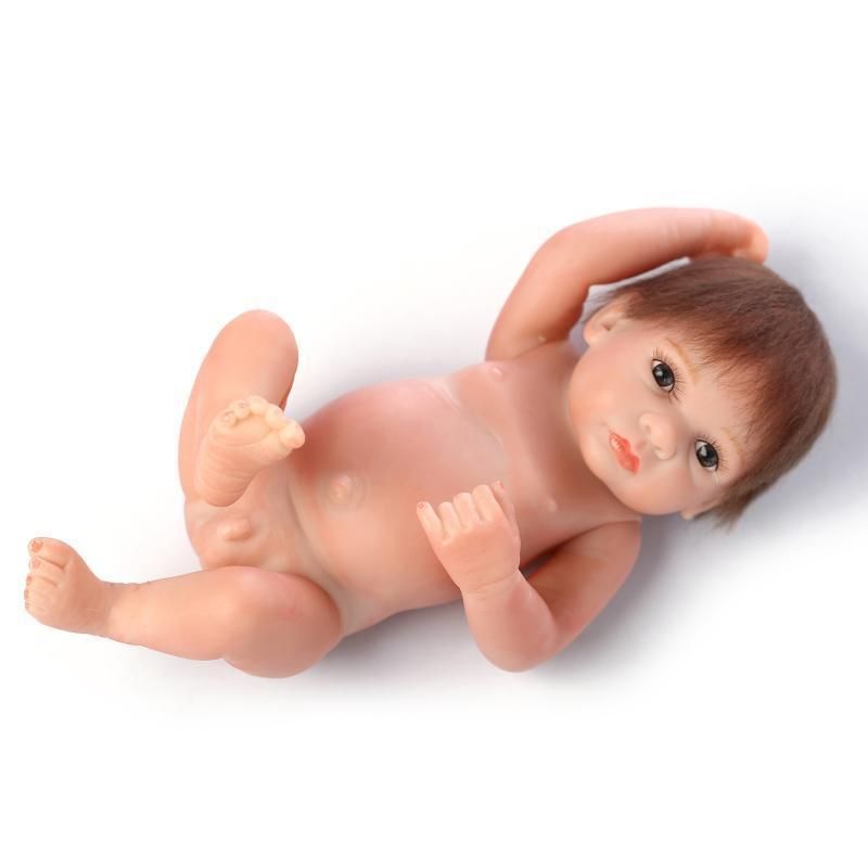 11cm Vinyl Baby Doll lebensechte nackte neugeborene Mädchen Puppe weiche Baby 11cm Vinyl Baby Doll lebensechte nackte neugeborene Mädchen Puppe weiche Baby