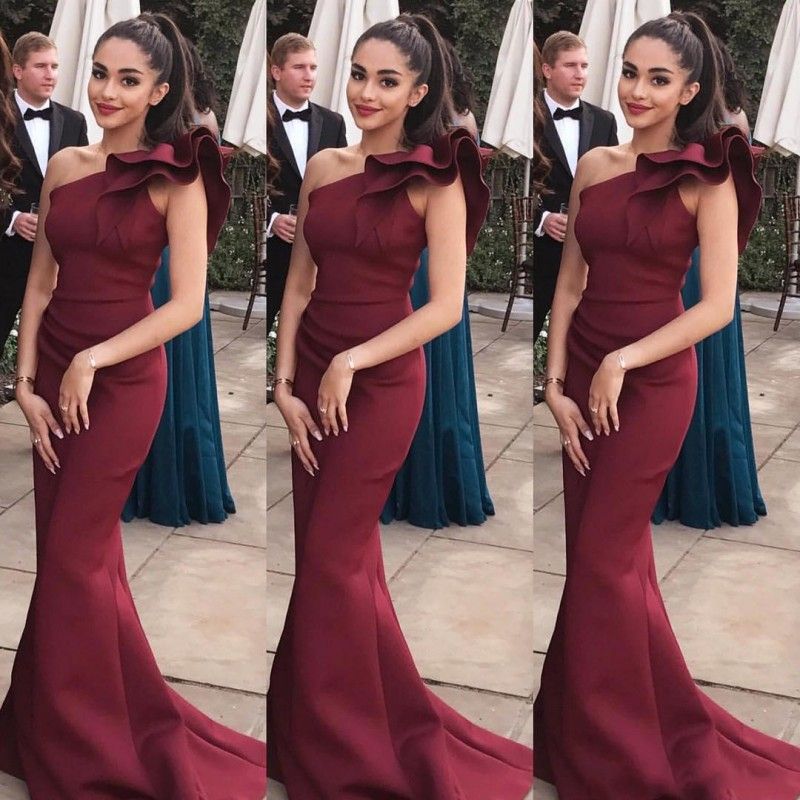 maroon bridal gown