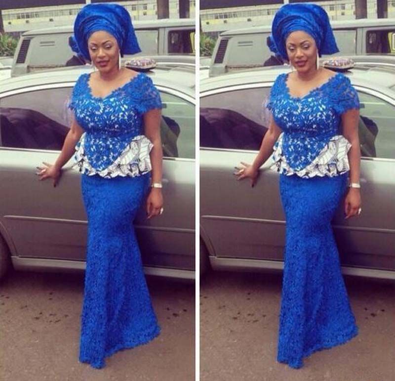 nigerian lace peplum styles