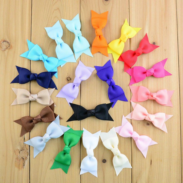 New Baby PinWheel Grosgrain Ribbon Bows Without Clip Girls Boutique Cheer Bow For Kids Hair
