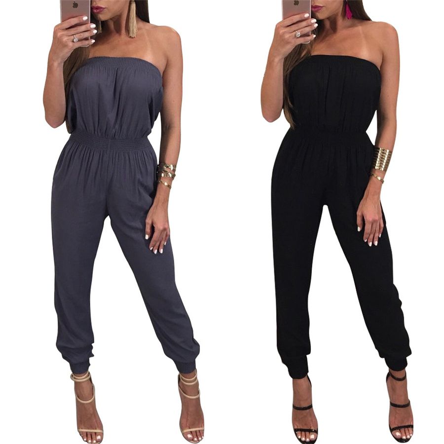 tube top black jumpsuit