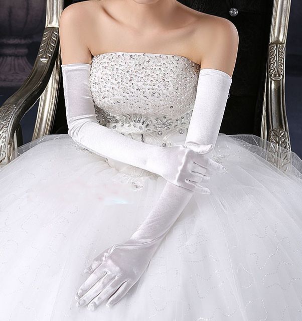 23/55cm Bridal Ladies Tulle Gloves Wedding Party Mesh Opera Dress