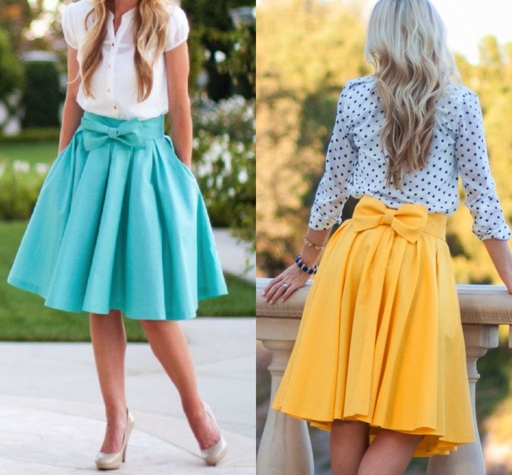 bowknot pleated full maxi skirt