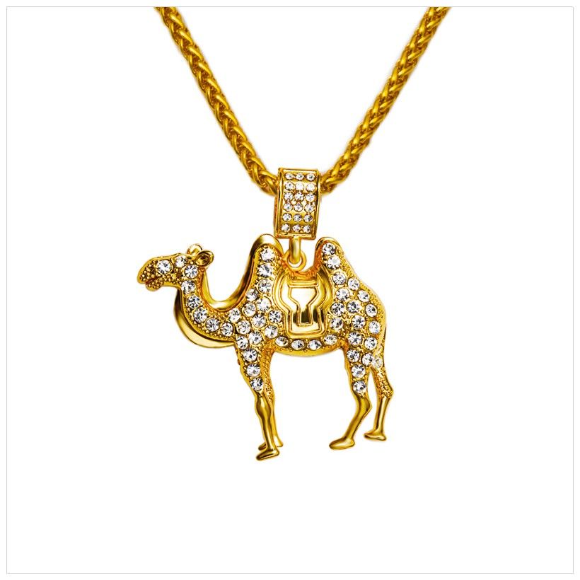 gold camel necklace