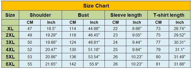 Mens Shirt Chart