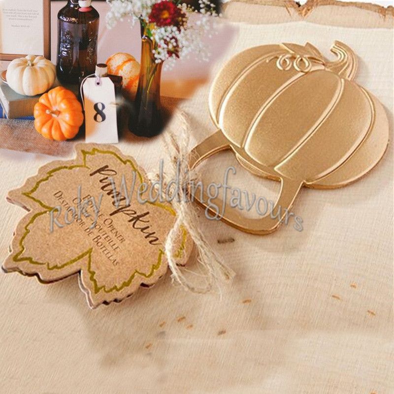 Pumpkin Bottle Openers Fall Autumn Themed Bridal Shower Wedding