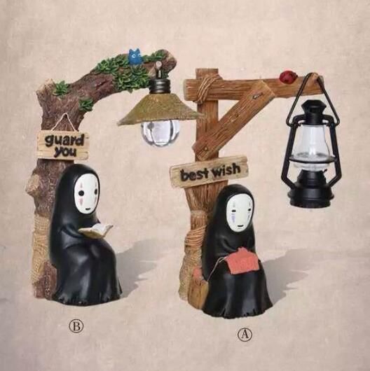 Japanese Kaonashi No Face LED Night Light Figure Studio Ghibli Miyazaki Hayao Spirited Away Anime Resin Japanese Kaonashi No Face LED Night Light Figure Studio Ghibli Miyazaki Hayao Spirited Away Anime Resin