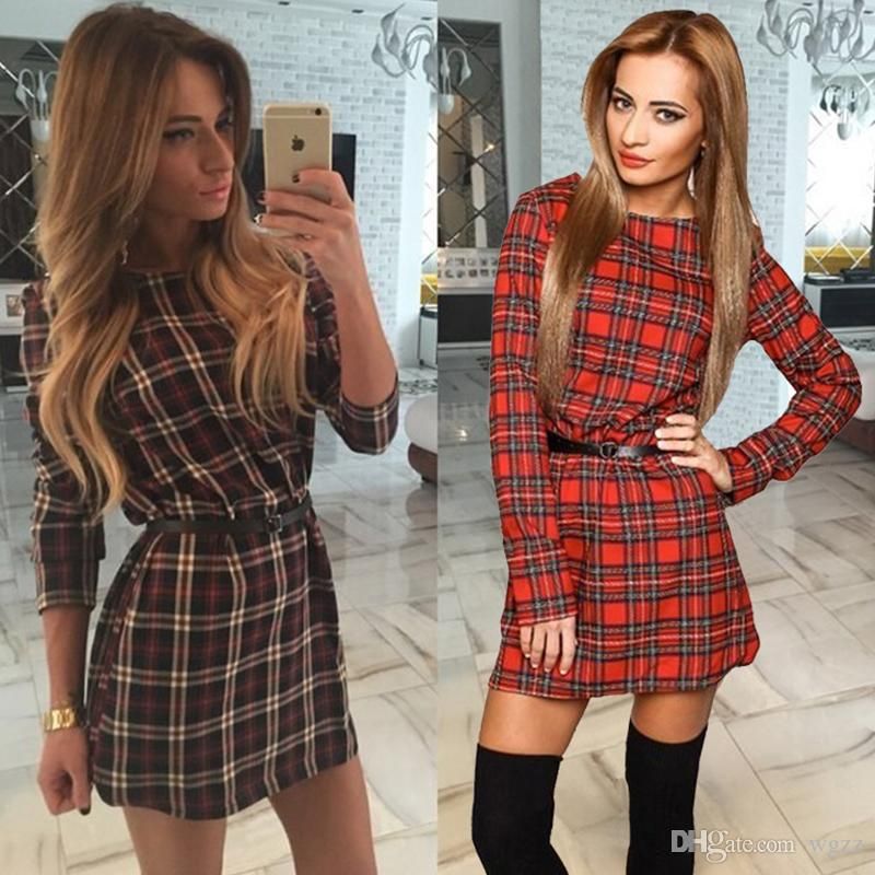 sexy tartan dress