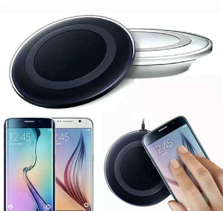 Cargador inalámbrico universal Qi Carga rápida para Samsung Cargador móvil Galaxy S6 s7 Edge S8