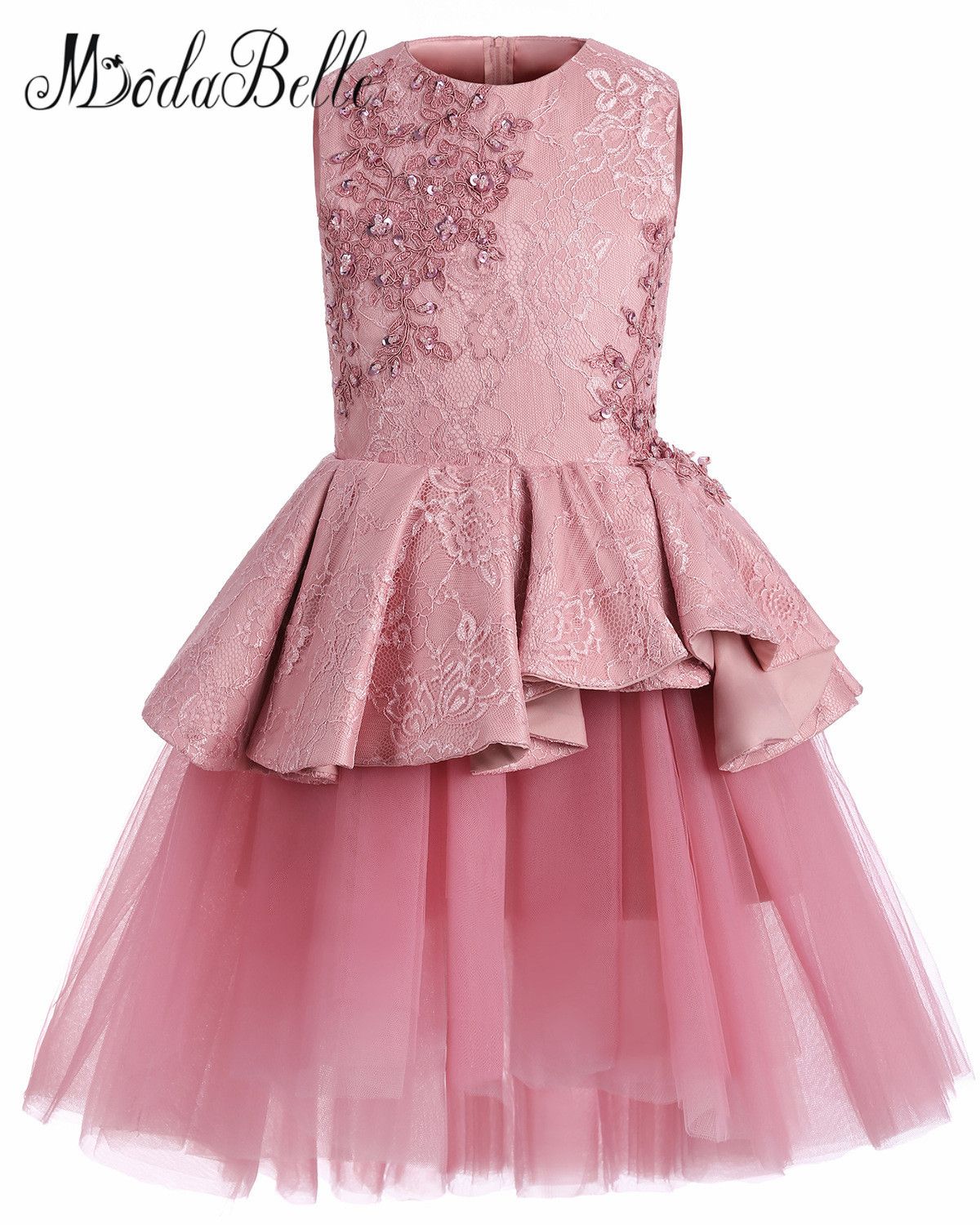 dusty pink kids dress