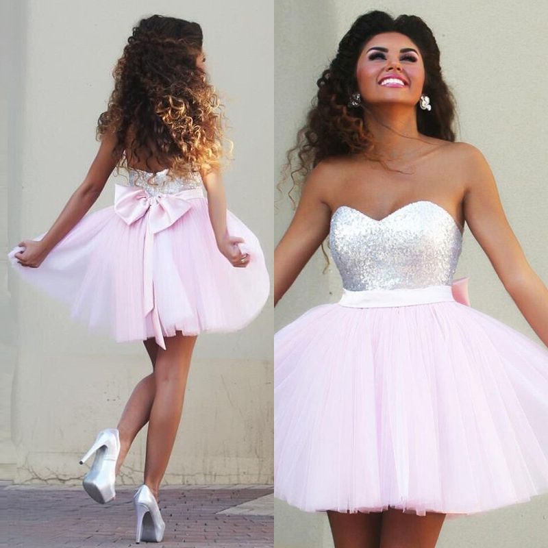 light pink tight prom dresses