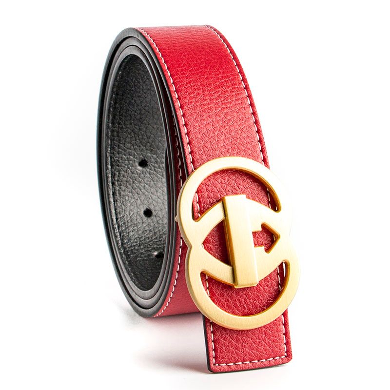 designer belts red