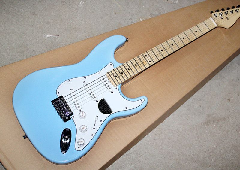 Compra Guitarra Eléctrica Azul Cielo Con Pickguard Blanco, Cromo Hardwares,  Oferta Personalizada Barato | Entrega Rápida Y Calidad | Es.Dhgate