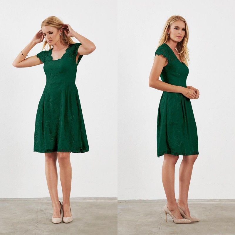dark green mother of the bride dress