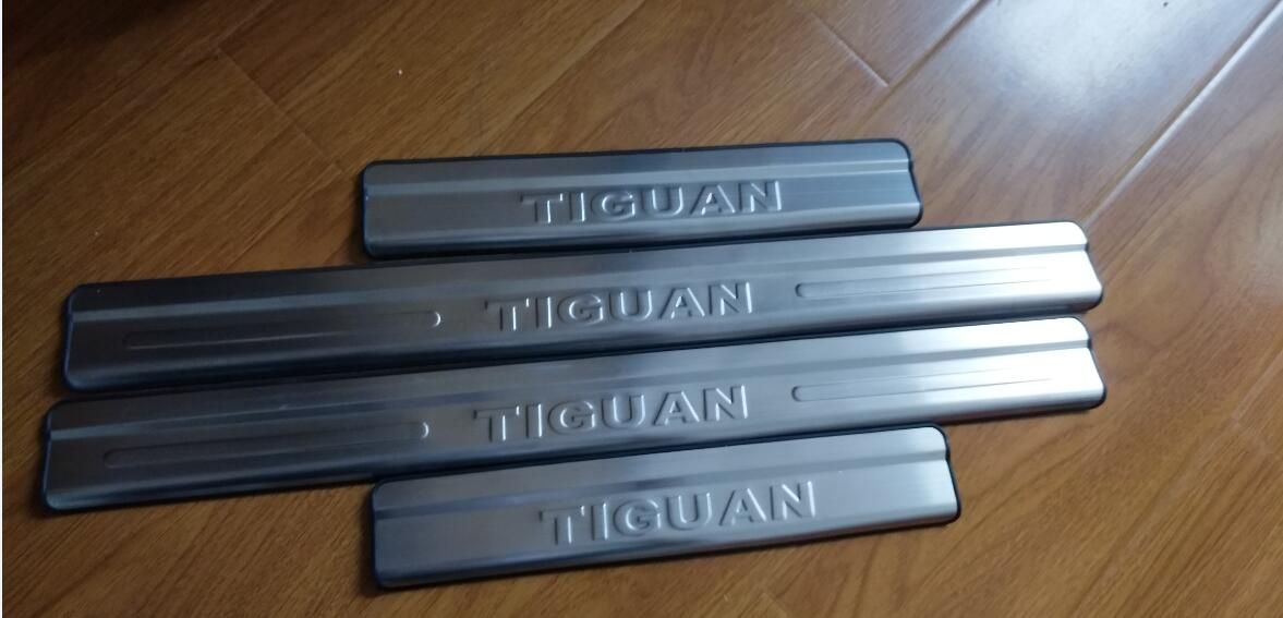 ACCESORIOS AJUSTADOS PARA VW Volkswagen TIGUAN Placas de acero inoxidable para puertas de acceso de