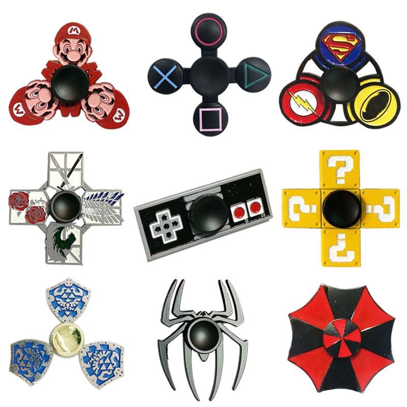 Metal Cartoon Fidget Spinners Super Mario Resident Evil Zalda Super Heroes Anime Hand Spinner Zinc Alloy Spinners Decompression Toy Metal Cartoon Fidget Spinners Super Mario Resident Evil Zalda Super Heroes Anime Hand Spinner Zinc Alloy Spinners Decompression Toy