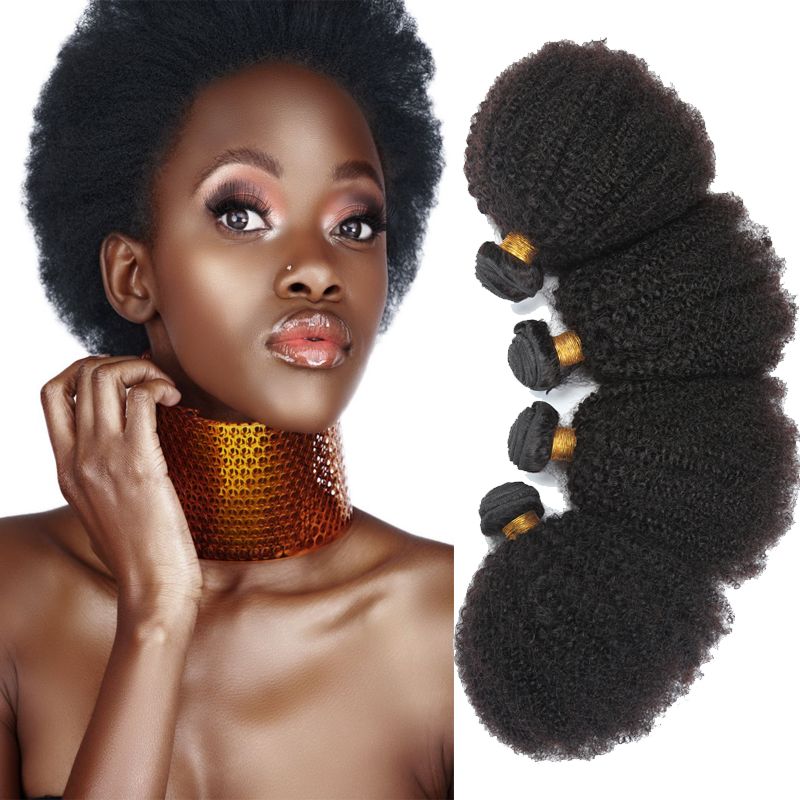 8a Grade 4b 4c Brazilian Virgin Hair Afro Kinky Curly Weave Human