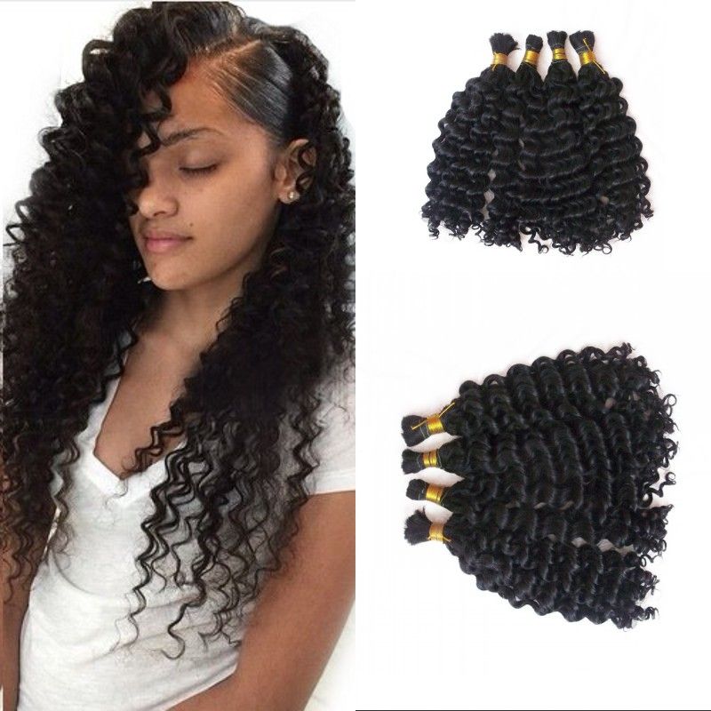 Human Braiding Hair Curly Peruvian 